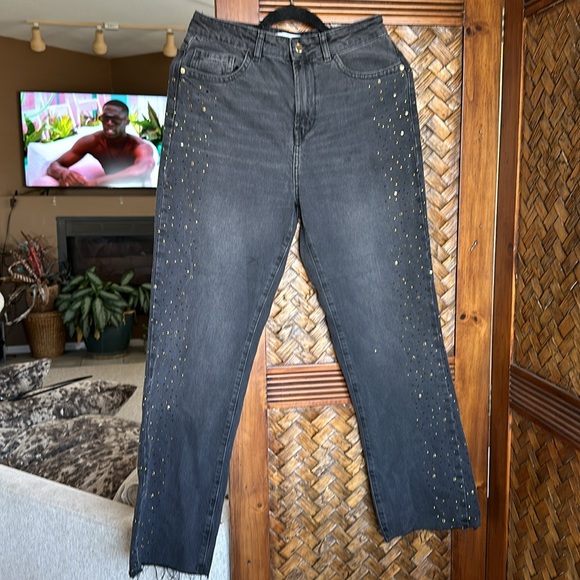 Zara EUC Size 6 Sparkle Stud Denim Jeans (Women) - Worn Once! - Picture 5 of 7